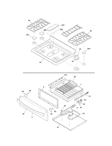 Top / Drawer parts for Kenmore Range 790.78402012 (79078402012, 790 78402012) from AppliancePartsPros.com