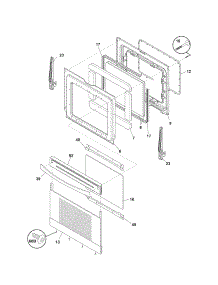 Door parts for Kenmore Range 790.78403013 (79078403013, 790 78403013) from AppliancePartsPros.com
