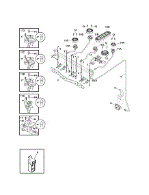 Burner parts for Kenmore Range 790.78503013 (79078503013, 790 78503013) from AppliancePartsPros.com