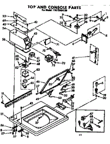 Top And Console Parts parts for Kenmore Washer 110.72404120 (11072404120, 110 72404120) from AppliancePartsPros.com