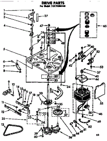 Drive Parts parts for Kenmore Washer 110.72404140 (11072404140, 110 72404140) from AppliancePartsPros.com