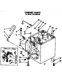 Cabinet Parts parts for Kenmore Washer 110.72404140 (11072404140, 110 72404140) from AppliancePartsPros.com