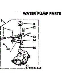 Water Pump Parts parts for Kenmore Washer 110.72404140 (11072404140, 110 72404140) from AppliancePartsPros.com