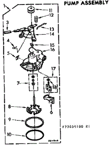 Pump Assembly parts for Kenmore Washer 110.72405400 (11072405400, 110 72405400) from AppliancePartsPros.com