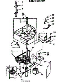 Drive System parts for Kenmore Washer 110.72405410 (11072405410, 110 72405410) from AppliancePartsPros.com