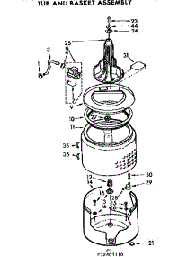 Tub & Basket Assembly parts for Kenmore Washer 110.72405410 (11072405410, 110 72405410) from AppliancePartsPros.com