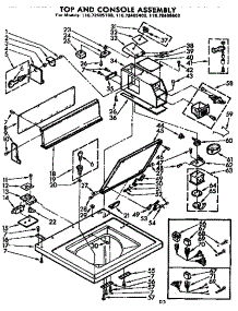 Top & Console Assembly parts for Kenmore Washer 110.72405600 (11072405600, 110 72405600) from AppliancePartsPros.com