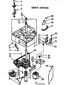 Drive System parts for Kenmore Washer 110.72405600 (11072405600, 110 72405600) from AppliancePartsPros.com