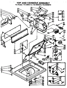 Top & Console Assembly parts for Kenmore Washer 110.72405610 (11072405610, 110 72405610) from AppliancePartsPros.com