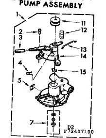Pump Assembly parts for Kenmore Washer 110.72407400 (11072407400, 110 72407400) from AppliancePartsPros.com