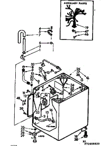 Cabinet Parts parts for Kenmore Washer 110.72408120 (11072408120, 110 72408120) from AppliancePartsPros.com