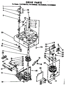 Drive Parts parts for Kenmore Washer 110.72408120 (11072408120, 110 72408120) from AppliancePartsPros.com