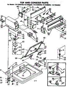 Top And Console Parts parts for Kenmore Washer 110.72408150 (11072408150, 110 72408150) from AppliancePartsPros.com