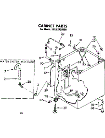 Cabinet Parts parts for Kenmore Washer 110.82120100 (11082120100, 110 82120100) from AppliancePartsPros.com
