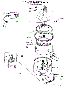 Tub And Basket Parts parts for Kenmore Washer 110.82120100 (11082120100, 110 82120100) from AppliancePartsPros.com