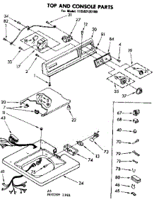 Top And Console Parts parts for Kenmore Washer 110.82120100 (11082120100, 110 82120100) from AppliancePartsPros.com