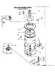Tub And Basket Parts parts for Kenmore Washer 110.82120110 (11082120110, 110 82120110) from AppliancePartsPros.com