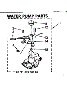 Water Pump Parts parts for Kenmore Washer 110.82120110 (11082120110, 110 82120110) from AppliancePartsPros.com