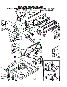 Top And Console Parts parts for Kenmore Washer 110.72408460 (11072408460, 110 72408460) from AppliancePartsPros.com