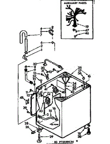 Cabinet Parts parts for Kenmore Washer 110.72408830 (11072408830, 110 72408830) from AppliancePartsPros.com