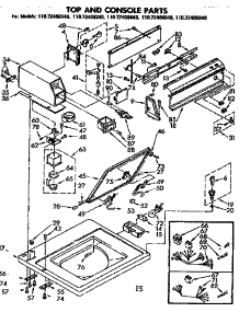 Top And Console Parts parts for Kenmore Washer 110.72408840 (11072408840, 110 72408840) from AppliancePartsPros.com
