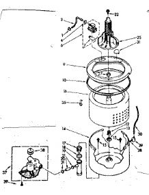 Tub And Basket Parts parts for Kenmore Washer 110.72408870 (11072408870, 110 72408870) from AppliancePartsPros.com