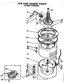 Tub And Basket Parts parts for Kenmore Washer 110.72409100 (11072409100, 110 72409100) from AppliancePartsPros.com