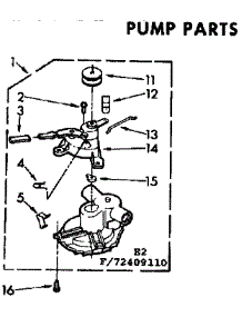 Pump Parts parts for Kenmore Washer 110.72409110 (11072409110, 110 72409110) from AppliancePartsPros.com