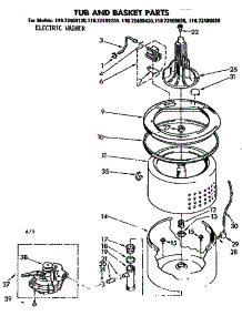 Tub And Basket Parts parts for Kenmore Washer 110.72409120 (11072409120, 110 72409120) from AppliancePartsPros.com