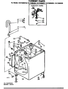 Cabinet Parts parts for Kenmore Washer 110.72409120 (11072409120, 110 72409120) from AppliancePartsPros.com
