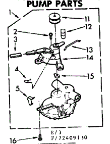 Pump Parts parts for Kenmore Washer 110.72409130 (11072409130, 110 72409130) from AppliancePartsPros.com