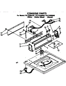 Console Parts parts for Kenmore Washer 110.72409140 (11072409140, 110 72409140) from AppliancePartsPros.com