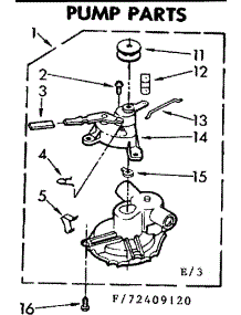 Pump Parts parts for Kenmore Washer 110.72409220 (11072409220, 110 72409220) from AppliancePartsPros.com