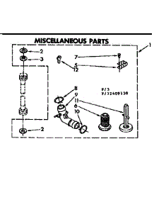 Miscellaneous Parts parts for Kenmore Washer 110.72409230 (11072409230, 110 72409230) from AppliancePartsPros.com