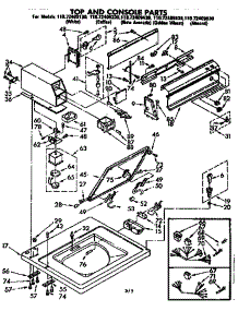 Top And Console Parts parts for Kenmore Washer 110.72409230 (11072409230, 110 72409230) from AppliancePartsPros.com