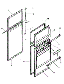 Door parts for Kenmore Refrigerator 253.836976EXO (253836976EXO, 253 836976EXO) from AppliancePartsPros.com