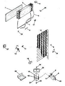 Unit parts for Kenmore Refrigerator 253.8387201 (2538387201, 253 8387201) from AppliancePartsPros.com