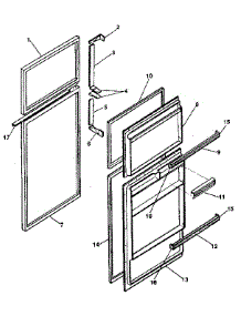 Door parts for Kenmore Refrigerator 253.8387221 (2538387221, 253 8387221) from AppliancePartsPros.com