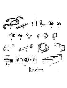 Ice Maker Installation Parts parts for Kenmore Refrigerator 253.8387280 (2538387280, 253 8387280) from AppliancePartsPros.com