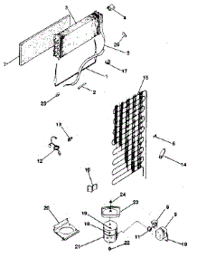 Unit parts for Kenmore Refrigerator 253.8387701 (2538387701, 253 8387701) from AppliancePartsPros.com