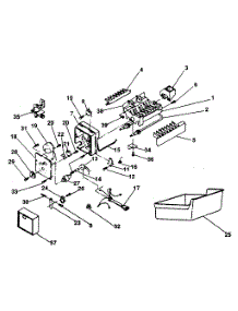 Ice Maker parts for Kenmore Refrigerator 253.8387701 (2538387701, 253 8387701) from AppliancePartsPros.com