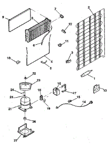 Unit parts for Kenmore Refrigerator 253.8387712 (2538387712, 253 8387712) from AppliancePartsPros.com