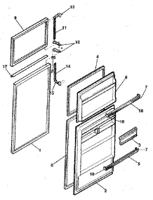Door parts for Kenmore Refrigerator 253.8387722 (2538387722, 253 8387722) from AppliancePartsPros.com