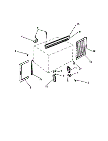 Window Mounting parts for Kenmore Refrigerator 253.8791290 (2538791290, 253 8791290) from AppliancePartsPros.com