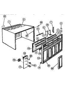 Cabinet And Front Panel Parts parts for Kenmore Room Air Conditioner 253.8791292-AC (2538791292-AC, 253 8791292-AC) from AppliancePartsPros.com