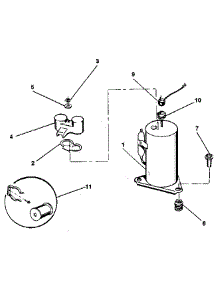Compressor parts for Kenmore Air Conditioner 253.8791460 (2538791460, 253 8791460) from AppliancePartsPros.com