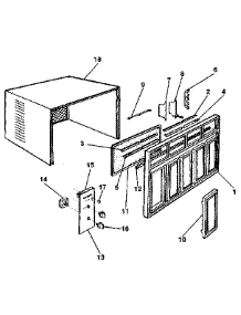 Cabinet parts for Kenmore Air Conditioner 253.8791460 (2538791460, 253 8791460) from AppliancePartsPros.com
