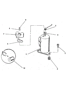 Compressor parts for Kenmore Air Conditioner 253.8791830 (2538791830, 253 8791830) from AppliancePartsPros.com