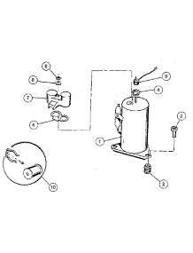 Compressor parts for Kenmore Air Conditioner 253.8791831 (2538791831, 253 8791831) from AppliancePartsPros.com