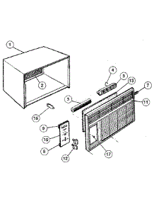 Cabinet And Front Panel parts for Kenmore Air Conditioner 253.8791832 (2538791832, 253 8791832) from AppliancePartsPros.com